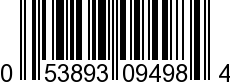 UPC-A <b>053893094984 / 0 53893 09498 4