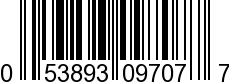 UPC-A <b>053893097077 / 0 53893 09707 7