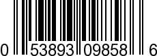 UPC-A <b>053893098586 / 0 53893 09858 6