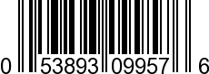 UPC-A <b>053893099576 / 0 53893 09957 6