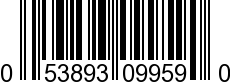 UPC-A <b>053893099590 / 0 53893 09959 0