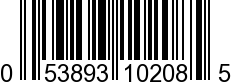 UPC-A <b>053893102085 / 0 53893 10208 5