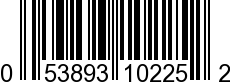 UPC-A <b>053893102252 / 0 53893 10225 2