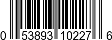 UPC-A <b>053893102276 / 0 53893 10227 6