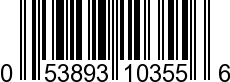 UPC-A <b>053893103556 / 0 53893 10355 6