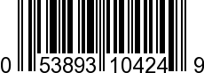 UPC-A <b>053893104249 / 0 53893 10424 9