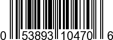 UPC-A <b>053893104706 / 0 53893 10470 6