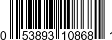 UPC-A <b>053893108681 / 0 53893 10868 1