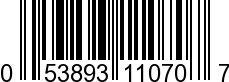 UPC-A <b>053893110707 / 0 53893 11070 7