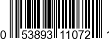 UPC-A <b>053893110721 / 0 53893 11072 1