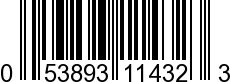 UPC-A <b>053893114323 / 0 53893 11432 3