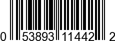 UPC-A <b>053893114422 / 0 53893 11442 2