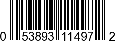 UPC-A <b>053893114972 / 0 53893 11497 2