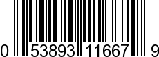 UPC-A <b>053893116679 / 0 53893 11667 9