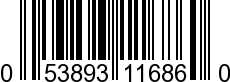 UPC-A <b>053893116860 / 0 53893 11686 0