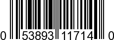 UPC-A <b>053893117140 / 0 53893 11714 0