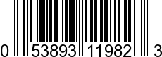 UPC-A <b>053893119823 / 0 53893 11982 3