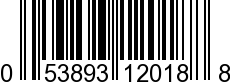 UPC-A <b>053893120188 / 0 53893 12018 8