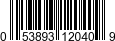 UPC-A <b>053893120409 / 0 53893 12040 9