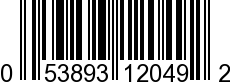 UPC-A <b>053893120492 / 0 53893 12049 2