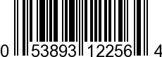 UPC-A <b>053893122564 / 0 53893 12256 4