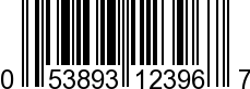 UPC-A <b>053893123967 / 0 53893 12396 7