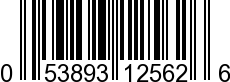 UPC-A <b>053893125626 / 0 53893 12562 6