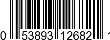 UPC-A <b>053893126821 / 0 53893 12682 1