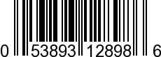 UPC-A <b>053893128986 / 0 53893 12898 6