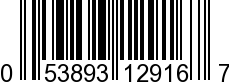 UPC-A <b>053893129167 / 0 53893 12916 7