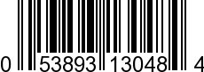 UPC-A <b>053893130484 / 0 53893 13048 4