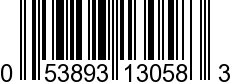 UPC-A <b>053893130583 / 0 53893 13058 3