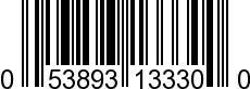 UPC-A <b>053893133300 / 0 53893 13330 0