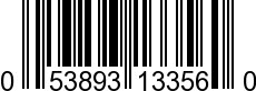 UPC-A <b>053893133560 / 0 53893 13356 0