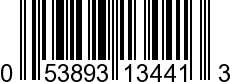 UPC-A <b>053893134413 / 0 53893 13441 3