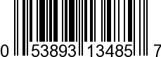 UPC-A <b>053893134857 / 0 53893 13485 7