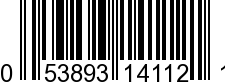 UPC-A <b>053893141121 / 0 53893 14112 1