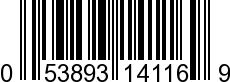 UPC-A <b>053893141169 / 0 53893 14116 9