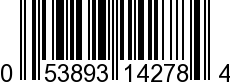 UPC-A <b>053893142784 / 0 53893 14278 4