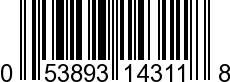 UPC-A <b>053893143118 / 0 53893 14311 8