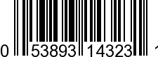 UPC-A <b>053893143231 / 0 53893 14323 1