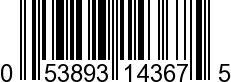 UPC-A <b>053893143675 / 0 53893 14367 5