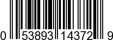 UPC-A <b>053893143729 / 0 53893 14372 9