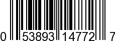 UPC-A <b>053893147727 / 0 53893 14772 7