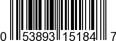 UPC-A <b>053893151847 / 0 53893 15184 7