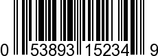 UPC-A <b>053893152349 / 0 53893 15234 9