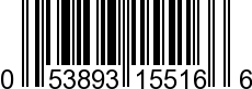 UPC-A <b>053893155166 / 0 53893 15516 6