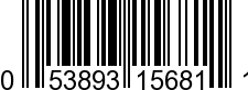 UPC-A <b>053893156811 / 0 53893 15681 1