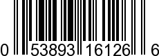 UPC-A <b>053893161266 / 0 53893 16126 6