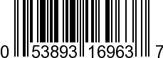 UPC-A <b>053893169637 / 0 53893 16963 7